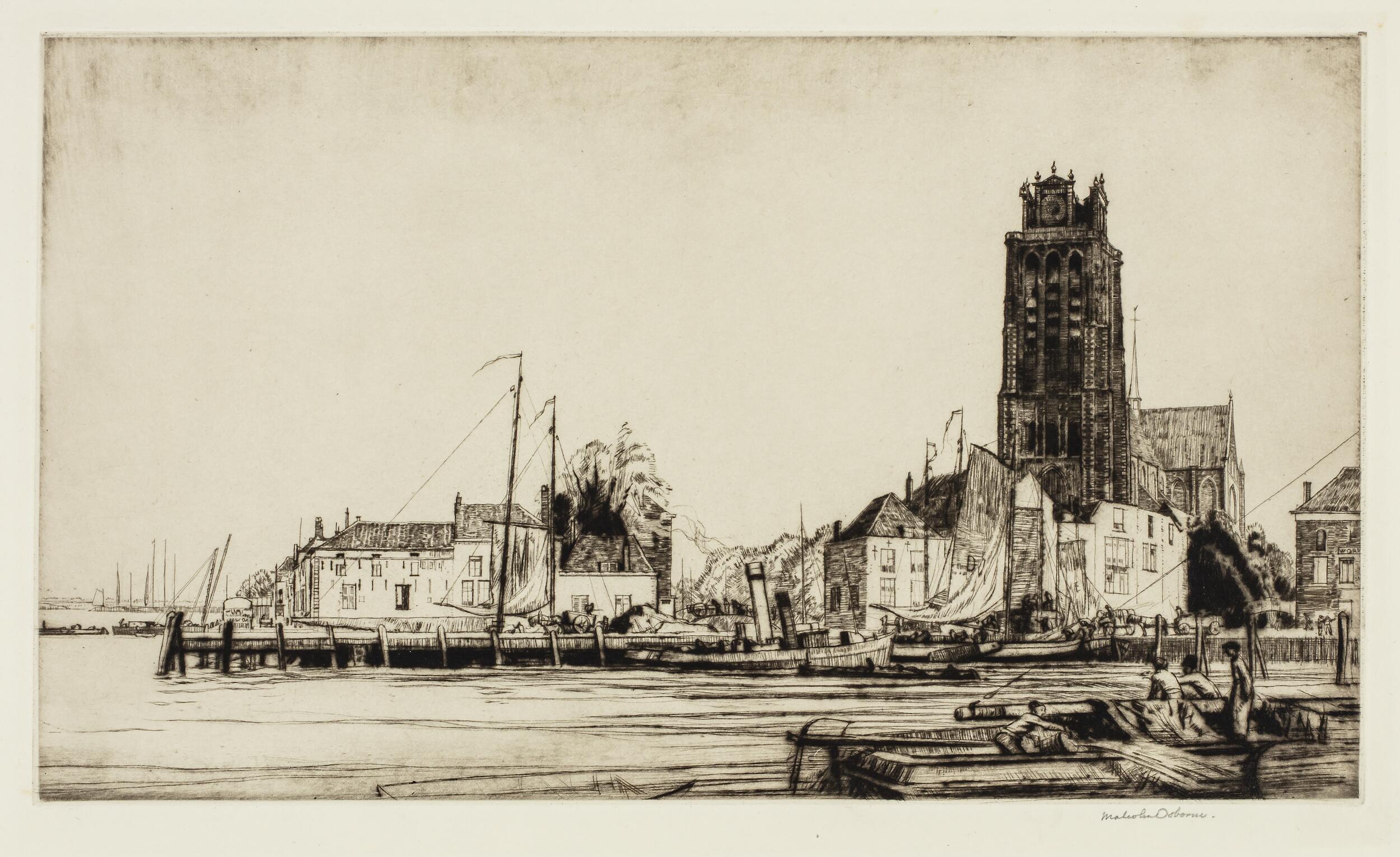 Malcolm Osborne, Grote Kerk vanaf de Bomkade